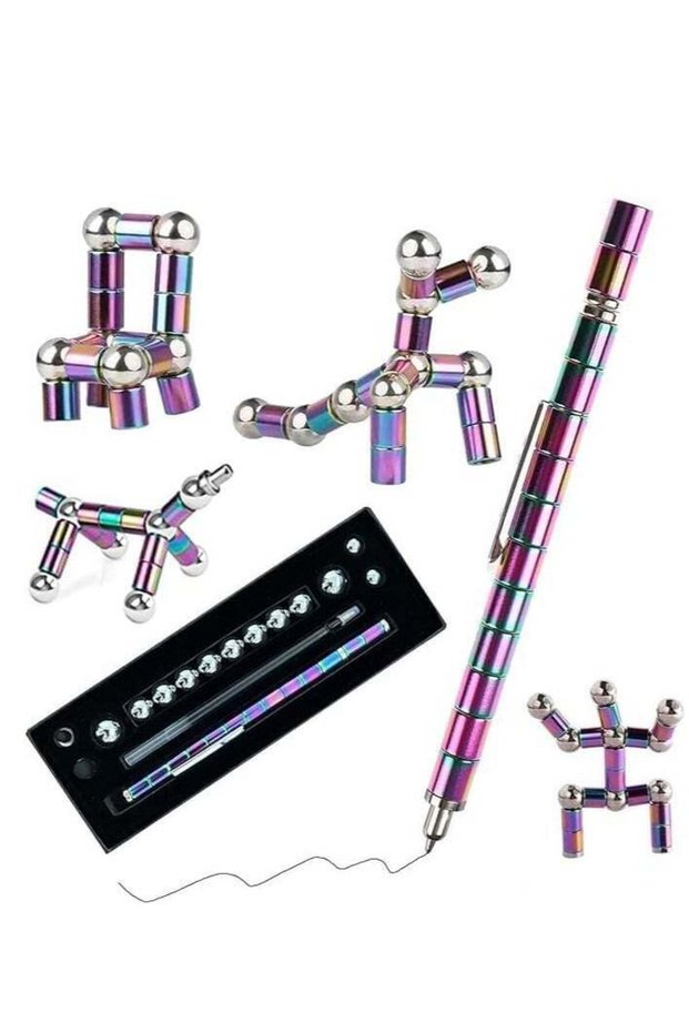 Toys Pen Magnetic Metal Pen Multifunctional Creative Writing Magnet Ballpoint Pen Decompression Mag