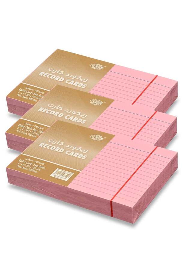 FIS® Record Cards, Size: 152.4x101.6mm, (6”x4” Inches), Paper Weight 180gsm, Single Ruled Both Side