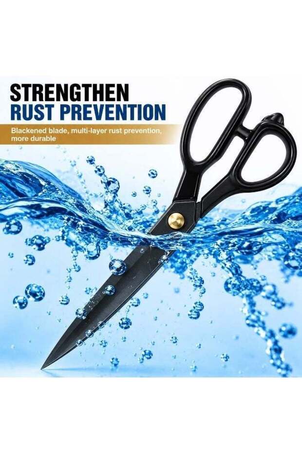 1 Pcs Professional Tailor Scissors With Manganese Steel, High Carbon Cutting Shears For Fabric, Erg