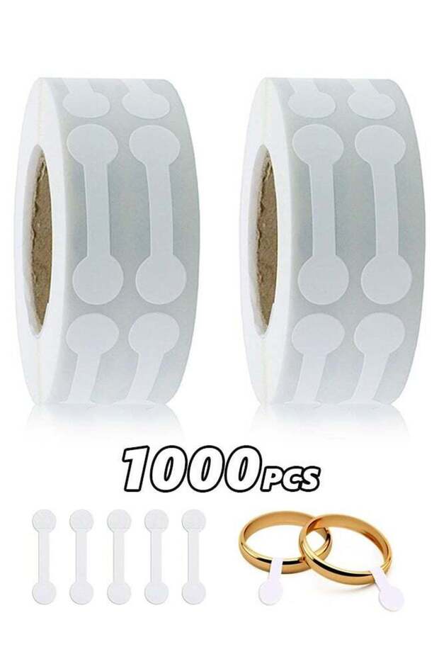 1000Pcs White Blank Self Adhesive Jewelry Price Tag Stickers Roll, Small Business Price Labels for