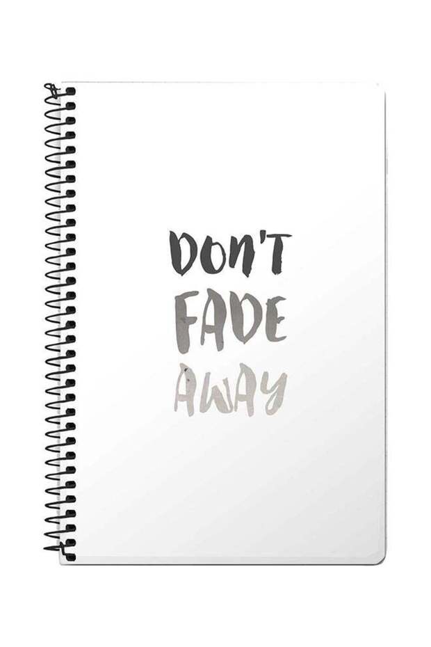Don’T Fade Away A5 Spiral Notebook White/Grey