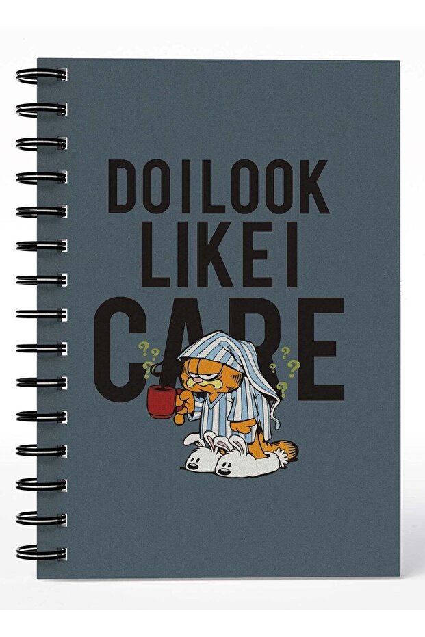 Wirebound Spiral Notebook Do I Look Like Care Garfield Lined Writing Journal