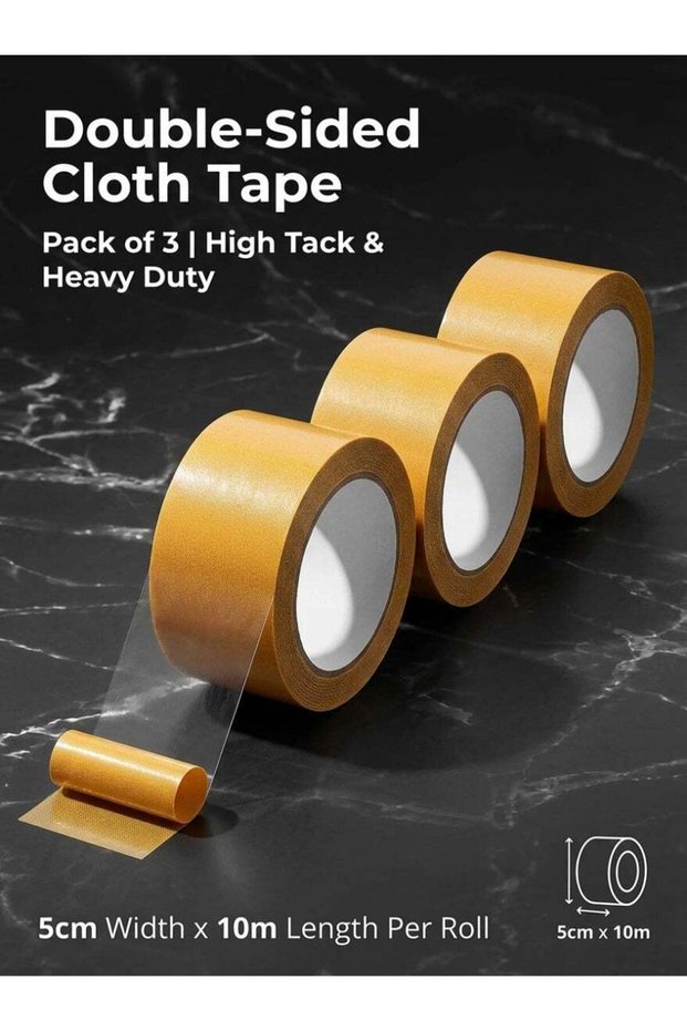 3Pcs Ultra-Thin Clear Double Sided Tape Heavy Duty 2Inch X 33Feet Two Sides Strong Stick Mounting A