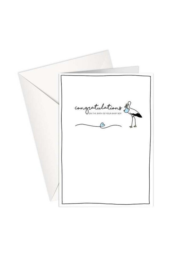 Congratulations On New Baby Boy - New Born Greeting Card