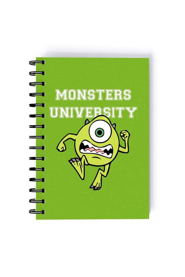 Monster University Printed Spiral A5 Notebook Blue/White/Black