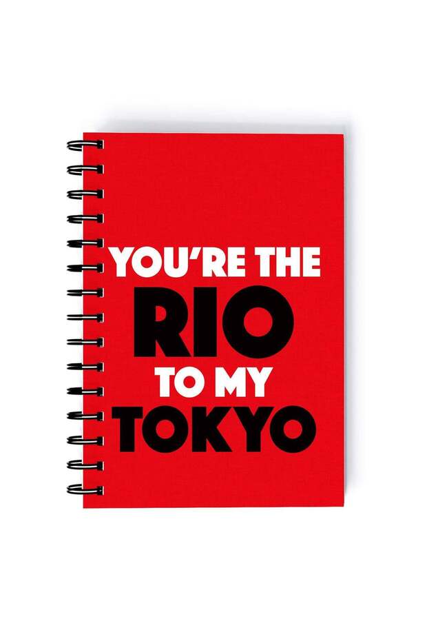 Rio To My Tokyo Quality Rectangle Spiral A5 Notebook Multicolour