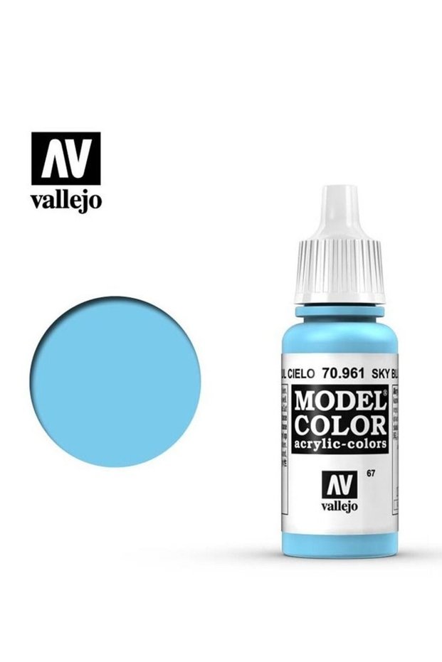 Model Color 961 Sky Blue 18ml Bottle Acrylic Paint for Miniatures and Scale Model Painting