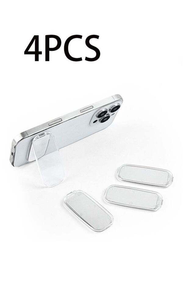 Portable Mini Mirror Phone Stand, Foldable, 4 White Mirror Phone Stands, Stable Support, Suitable f