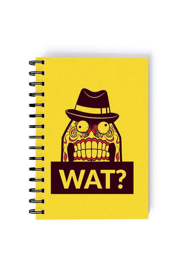 Spiral A4 Notebook Funny Animal Cute Monster What?