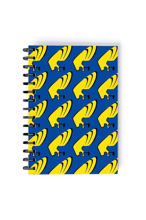 Johnny Bravo Quote Printed Spiral A5 Notebook Yellow/Black/White