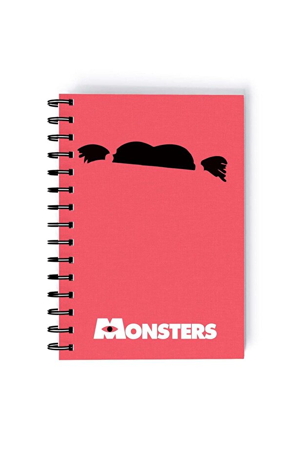 Monsters Quote Printed Spiral A5 Notebook Blue/Yellow/White