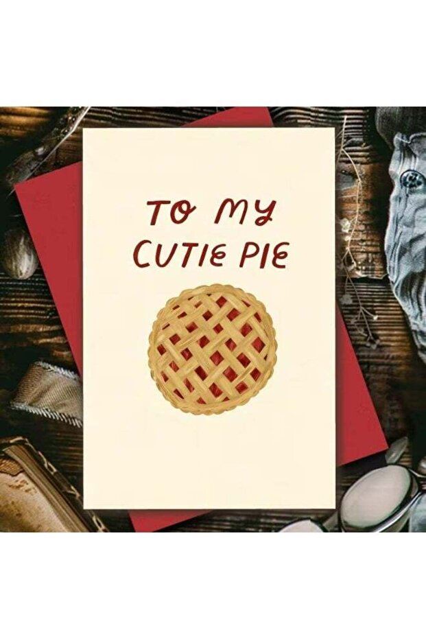 Cute Valentine's Card 1pc "To My Cutie Pie" (Pie)