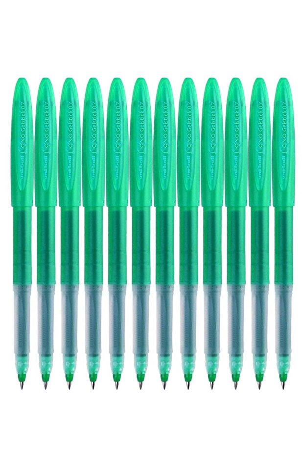 12-Piece Signo Gelstick Gel Ink Pen 0.7mm Tip Green Ink