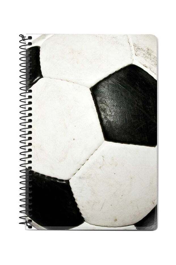 Football A5 Spiral Notebook White/Black