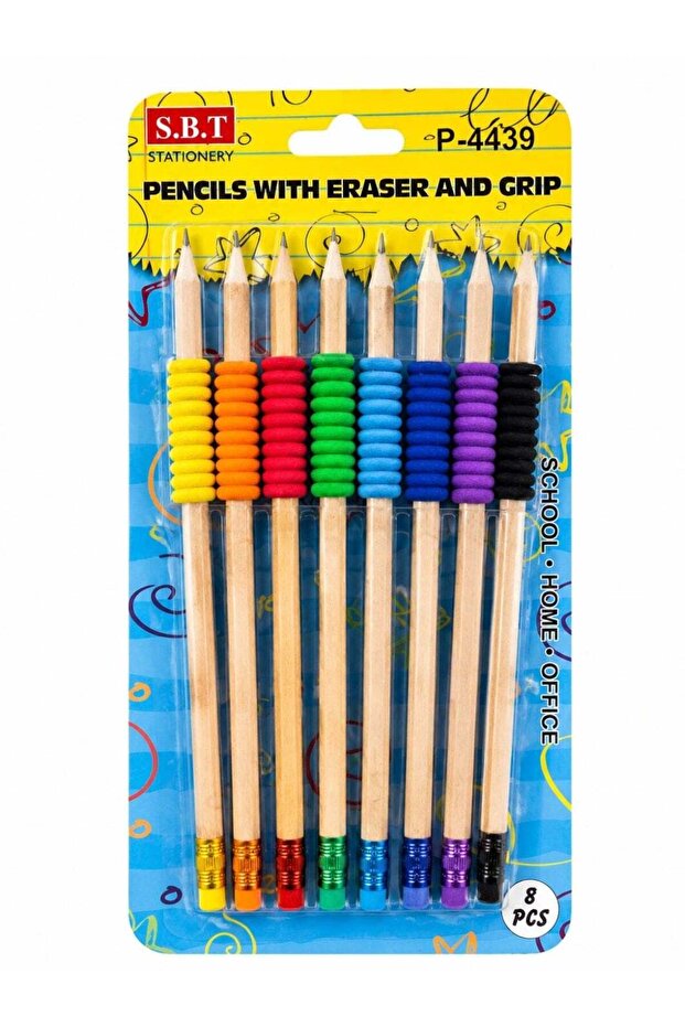 SET OF 8 PENCIL SET WITH ERASER, Sketching Drawing Pencil Set,Sketch Pencils Art Supplies with Grap