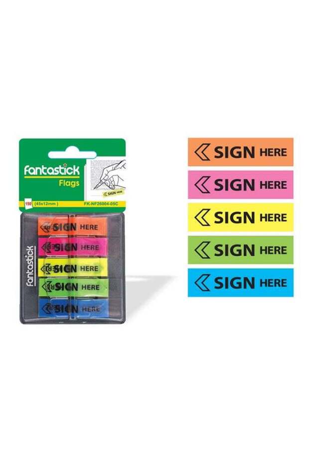 Sign Here Flags Orange/Pink/Yellow