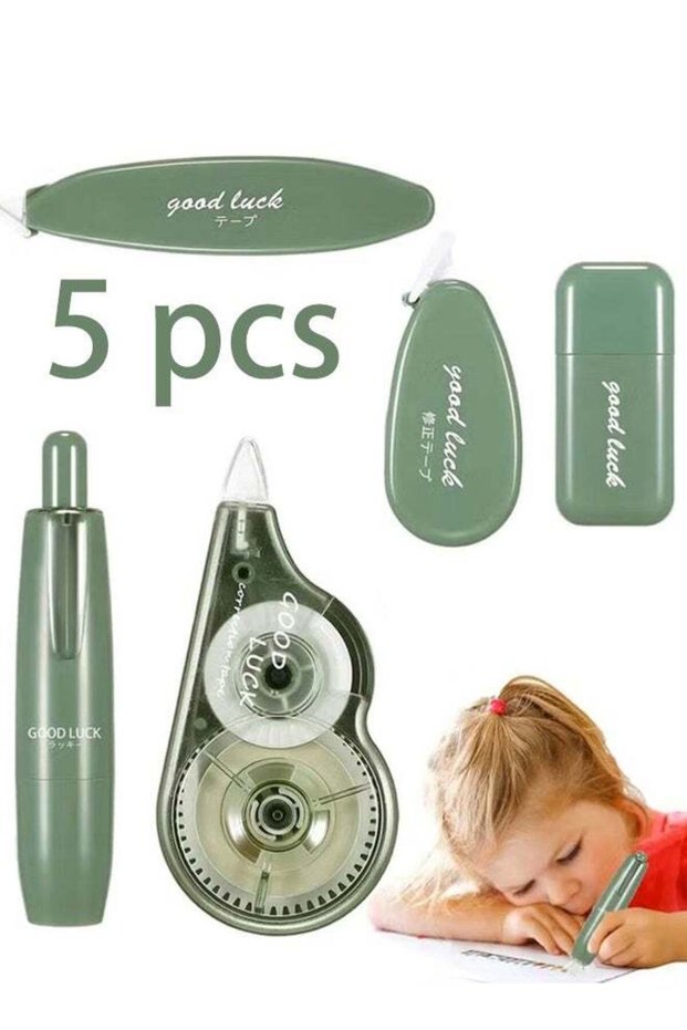 5Pcs White Out Correction Tape, Easy To Use Applicator for Instant Corrections, Cute Whiteout Corre