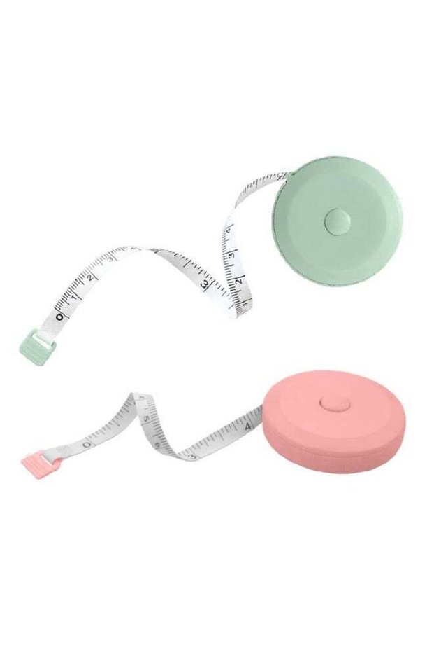 2 Pack Soft Automatic Retractable Tape Measure.60inch/150cm Body Waist,Tailor Sewing Craft, Cloth F