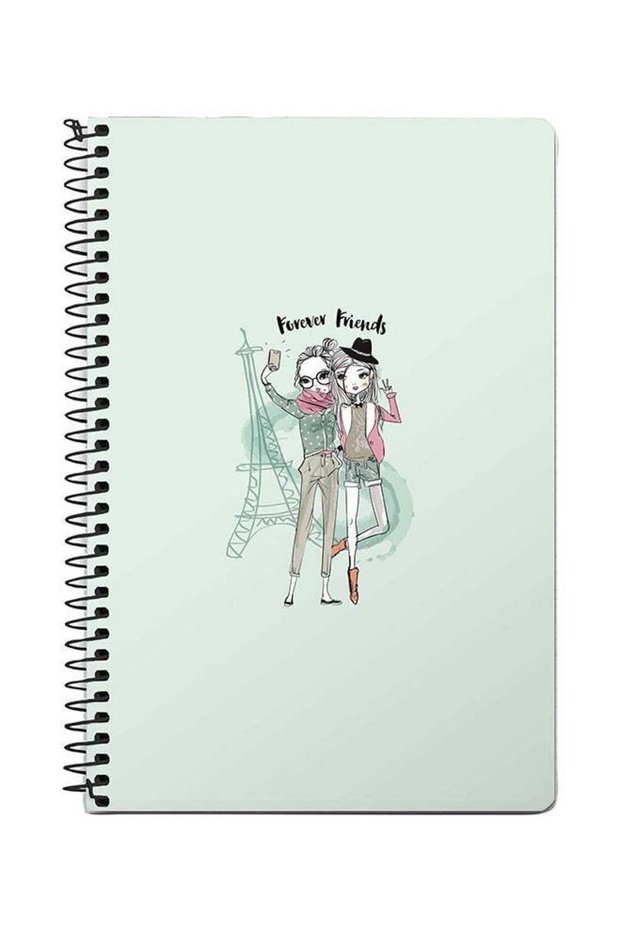 Forever Friends A5 Spiral Notebook Blue