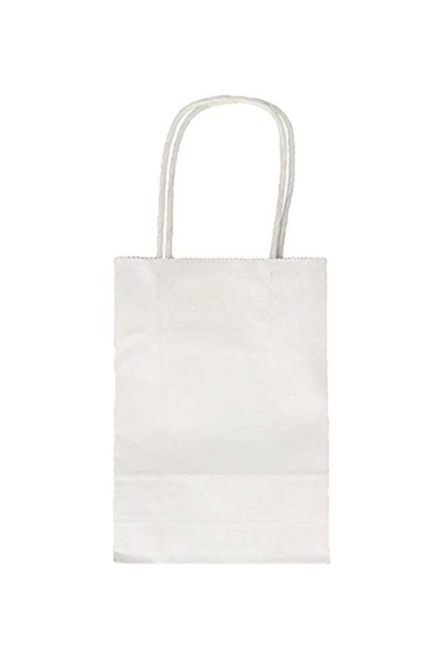 10-Piece Value Pack Paper Bags 9.9x4.5x2.3 inch White
