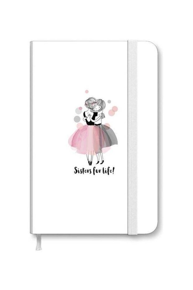Designer A5 Thick Hardcover Notebook - Sisters For Life! Multicolour