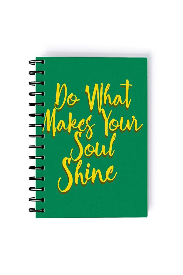 Spiral A5 Notebook Funny Cute Quote Soul Shine Green Aesthetics