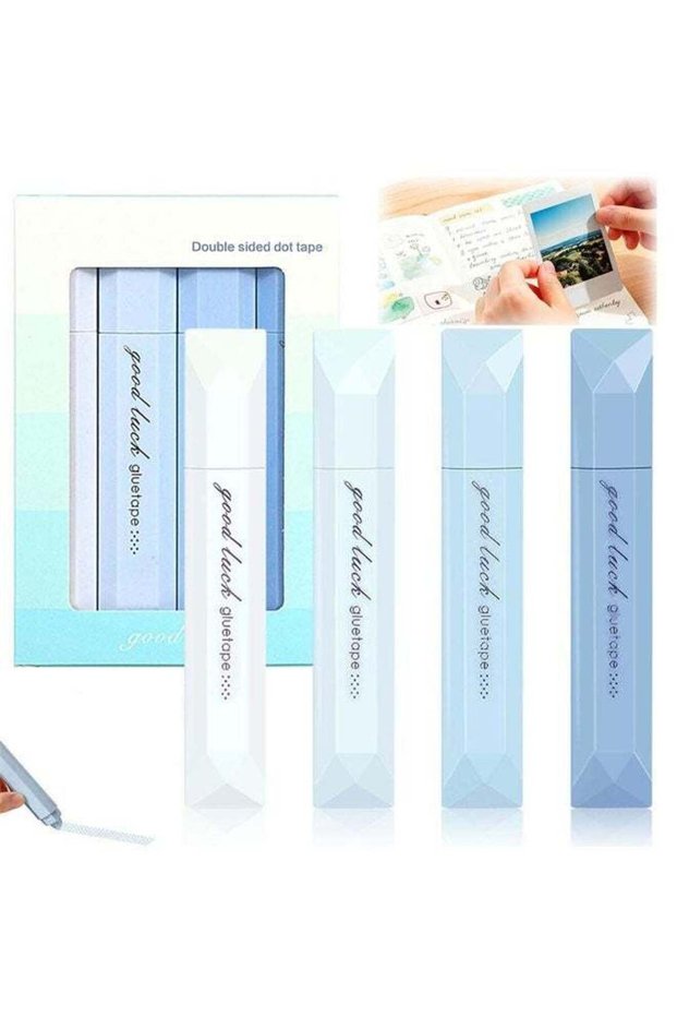 4PCS Double Sided Tape Pens, 2026 New Scrapbooking Double Sided Tape Roller, Craft Adhesive Runner,