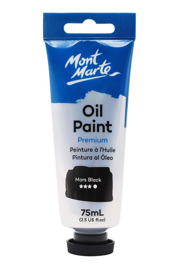 Mont Marte Oil Paint 75 ml, Mars Black
