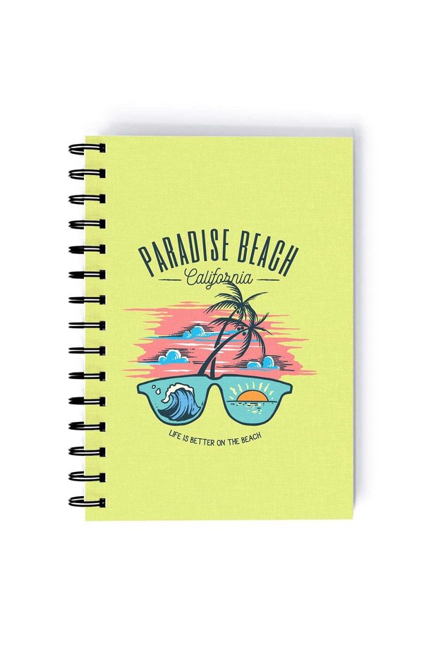 Beach Goggles Rectangle Spiral A4 Notebook Multicolour