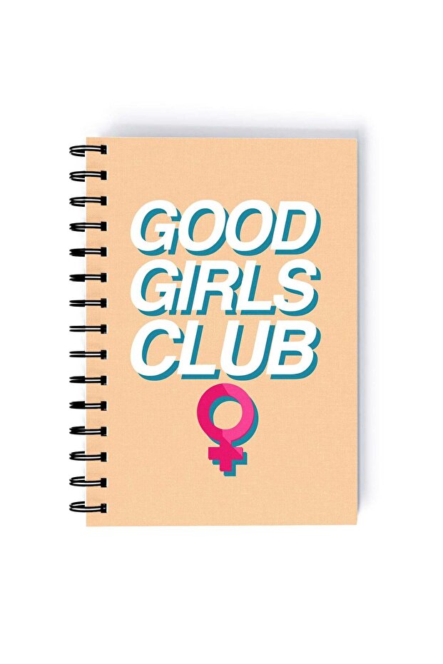 Spiral A5 Notebook Inspirational Quote Motivations Good Girls Club Beige Aesthetics