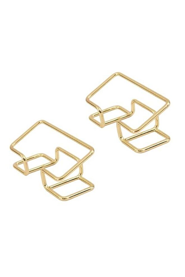 Metal Business Card Holder for Desk, 2 Pack Gold Desktop Business Card Holder, Desk Organizer Compa