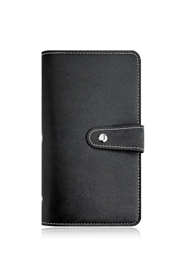 Professional PU Leather Business Card Holder Book, 96 Card Capacity Organizer, RFID Blo