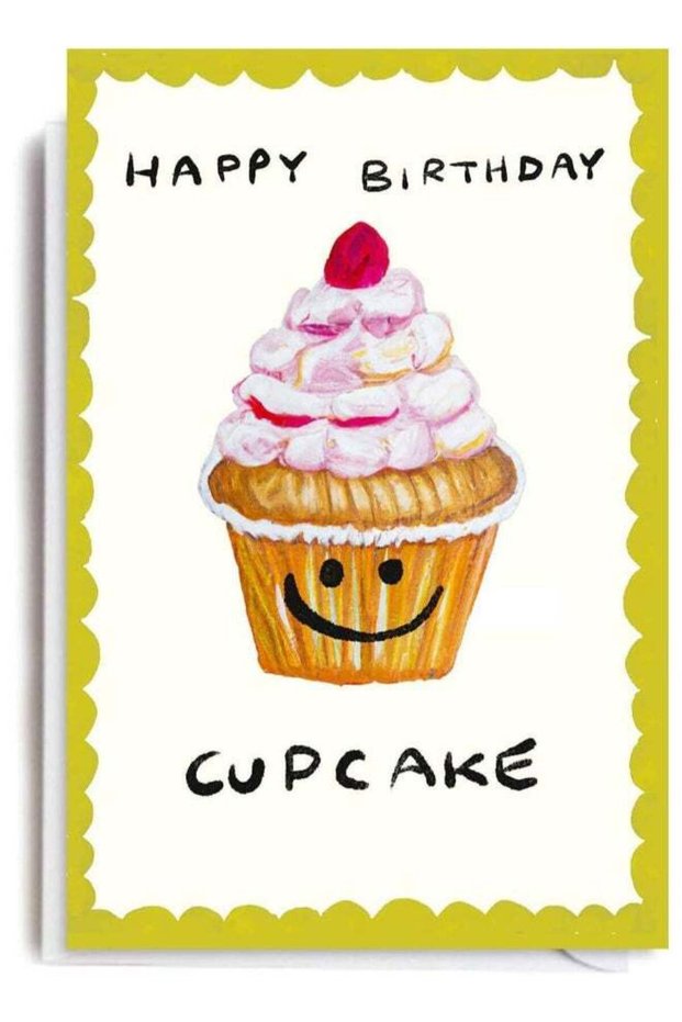 Jolly Awesome Happy Birthday Cupcake Greeting Card (11.4 x 16.2 cm)