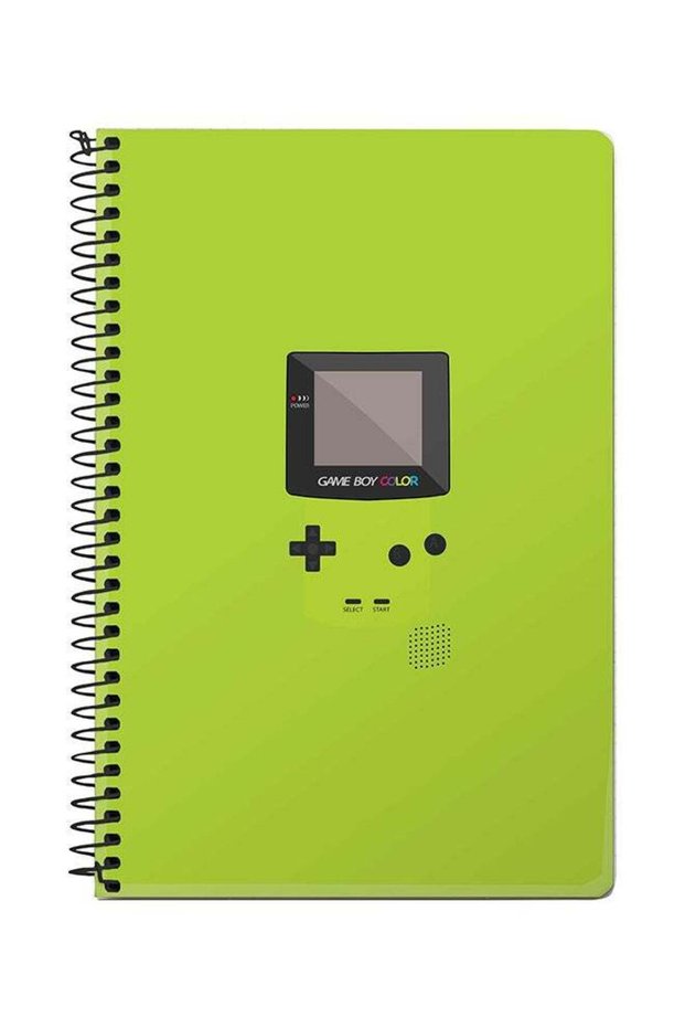 Gameboy Color - A5 Spiral Notebook Green