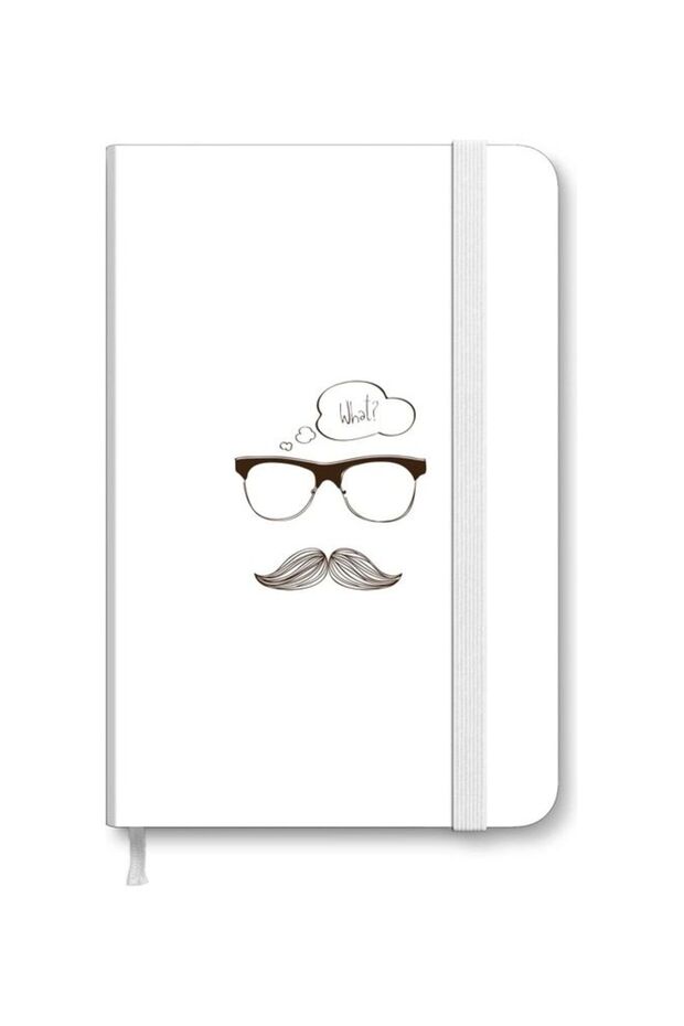 Designer A5 Thick Hardcover Notebook - What White