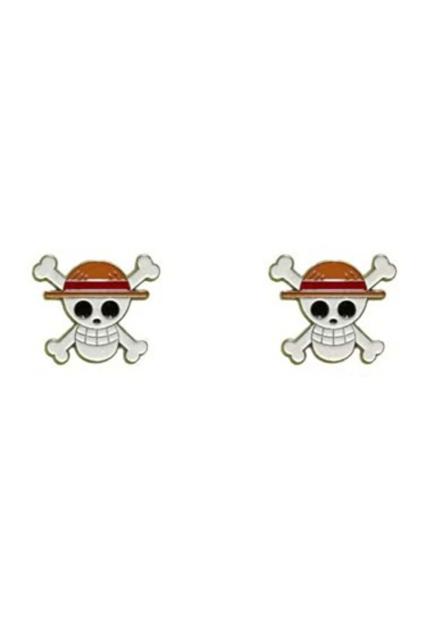 Anime Monkey D Luffy Skull Strawhat Pirates Cartoon Metal Badge Sticker Collectible for Mobile phon