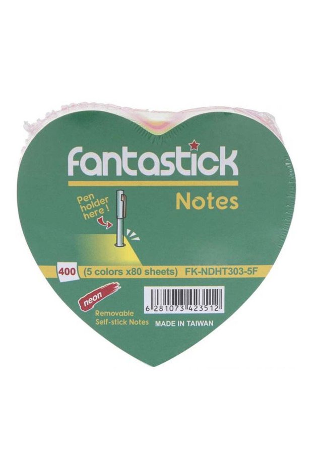 Hearts Stick Note Yellow/Pink/Green