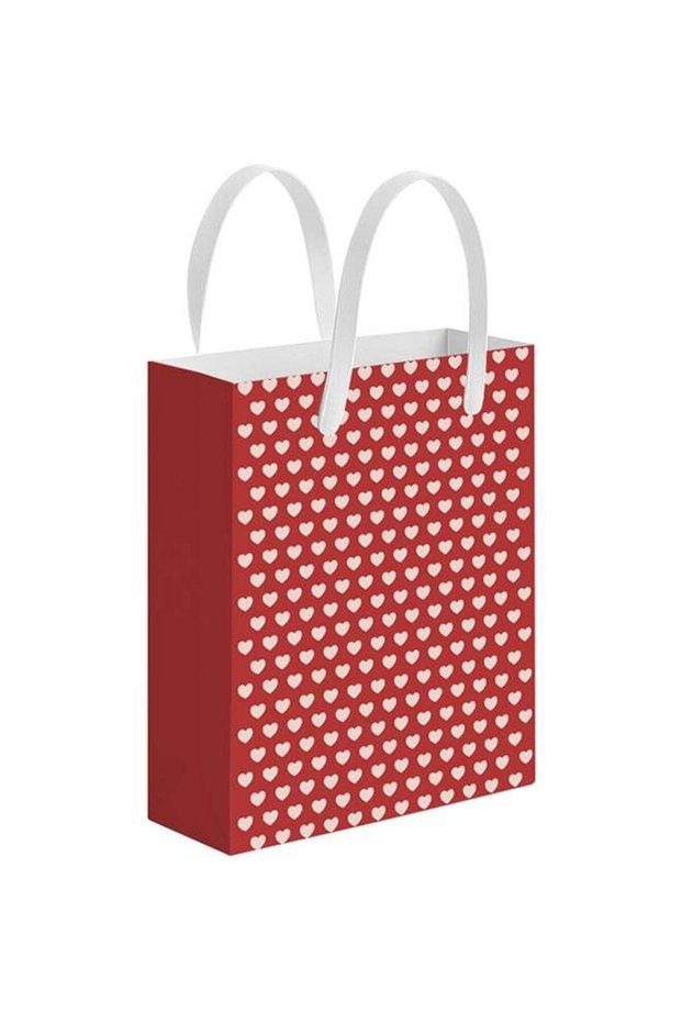 Red & White Love-Themed Gift Bag