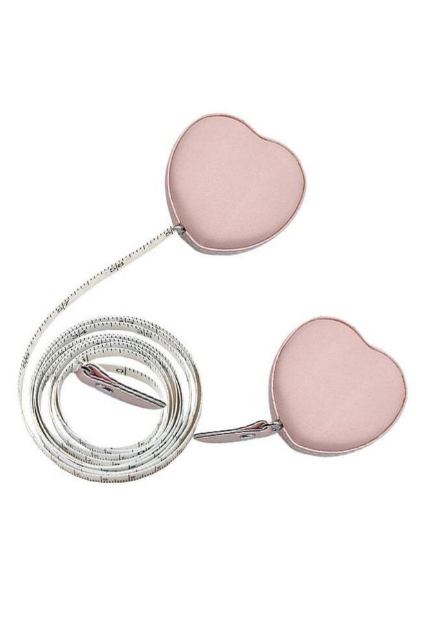 Portable Tape Measure Mini, Leather Texture, Compact And Portable, Double-Sided Scale, 1.5m,(Pink)