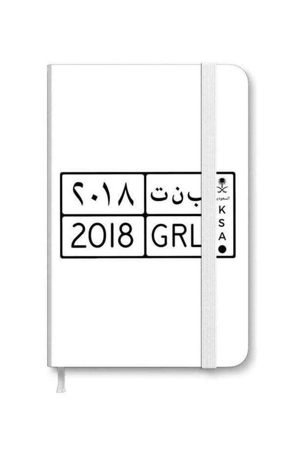 Designer A5 Thick Hardcover Notebook - 2018 GRL Black/White