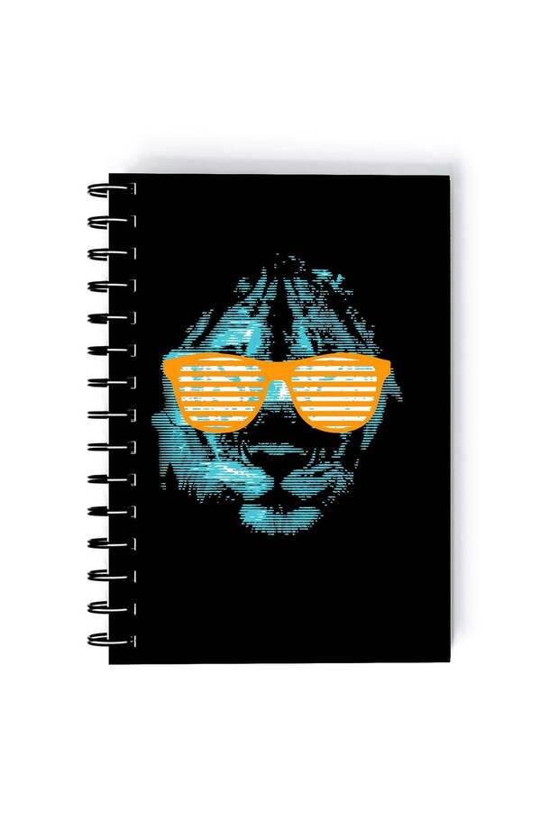 Cute Lion Rectangle Spiral A5 Notebook Multicolour