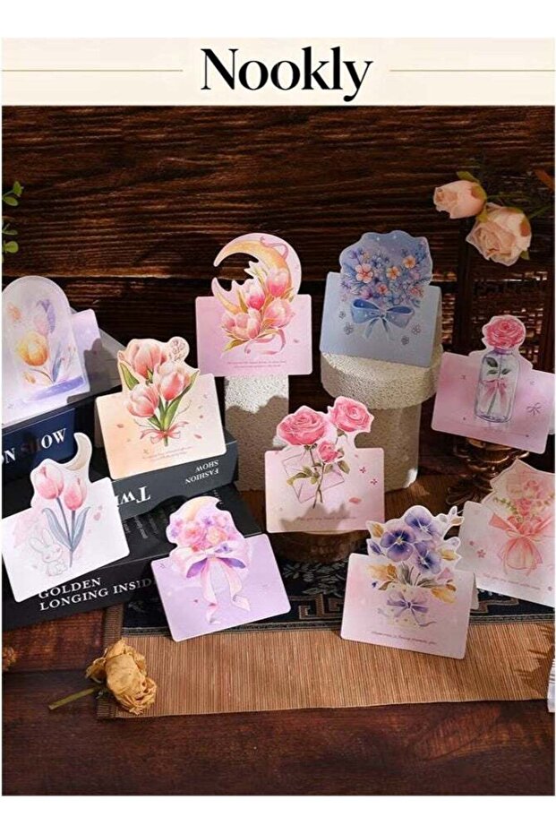 30 Pieces Creative 3D Flower Foldable Greeting Card Set, Blank Invitation Cards for Birthday Thanks