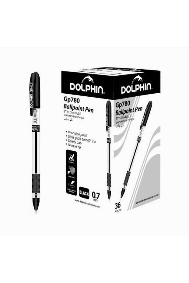 Dolphin GP780 Ballpoint Pens 0.7mm, Pack of 36 – Comfortable Grip, Smooth Writing Black Ink Ball Pe