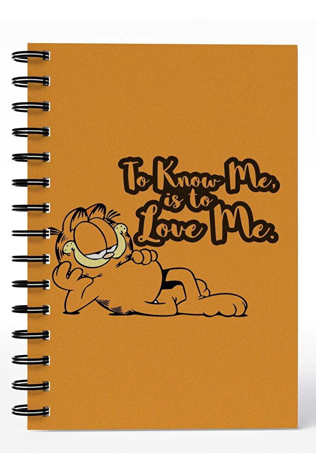 Wirebound Spiral Notebook Garfield To Know Me Is To Love Quote Lined Writing Journal