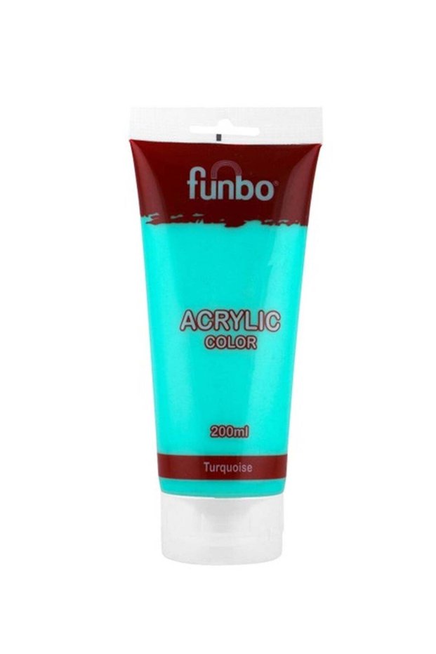 Acrylic Colour Paint Tube 200ml Content Turquoise