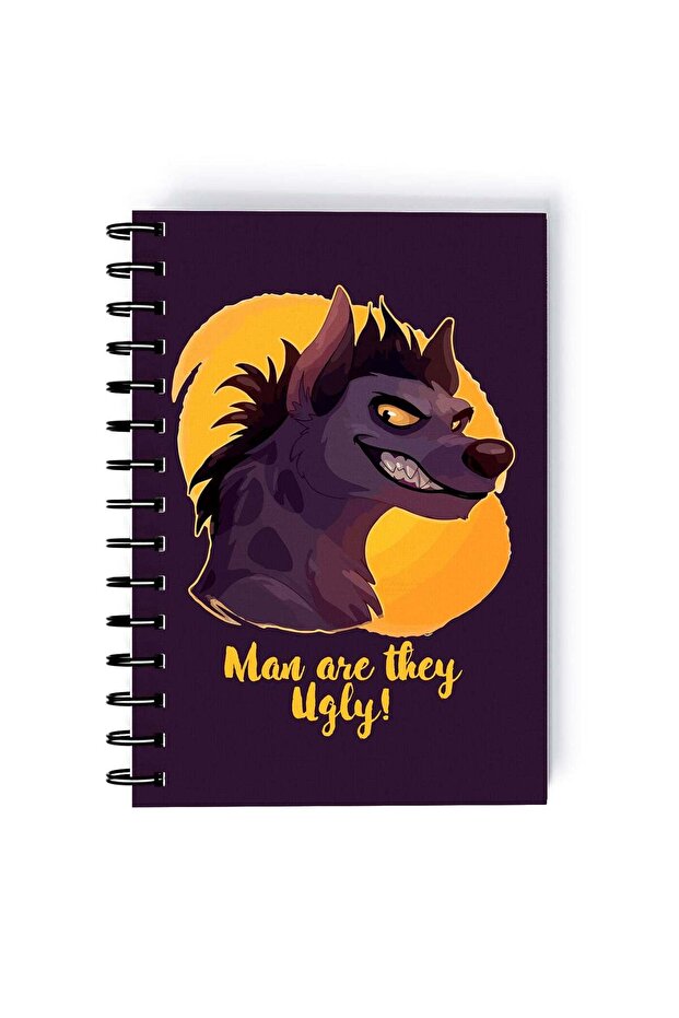 Lion King Mufasah Printed Spiral A4 Notebook Green/Orange/Black