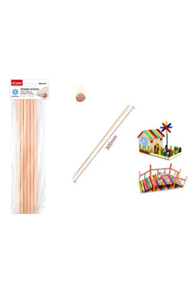 MOTARRO Wooden Sticks ME020-80, High Quality Heavy Duty Multi-Purpose Wooden Sticks for Crafts and