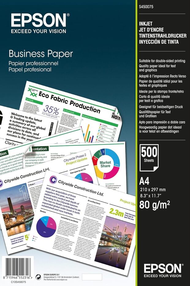 Epson Business Paper A4 80gsm - 500 Sheets