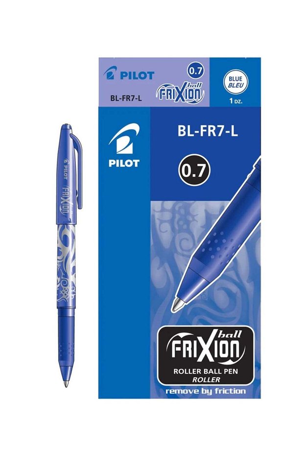 12-Piece Frixion Erasable Ball Pen 0.7mm Tip Blue Ink