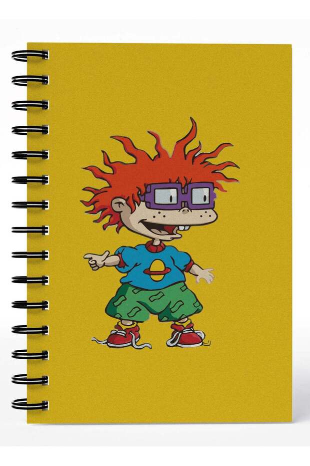 Wirebound Spiral Notebook Funny Rugrats Chuckie Lined Writing Journal